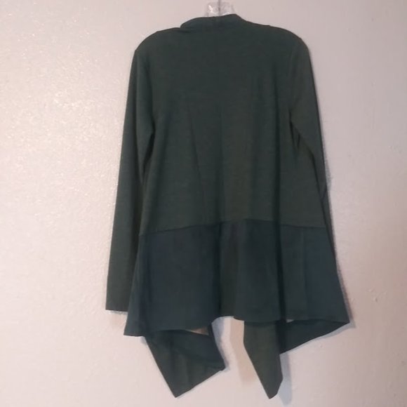 Logo Lounge women's size S green open cardigan sweater - Picture 5 of 13